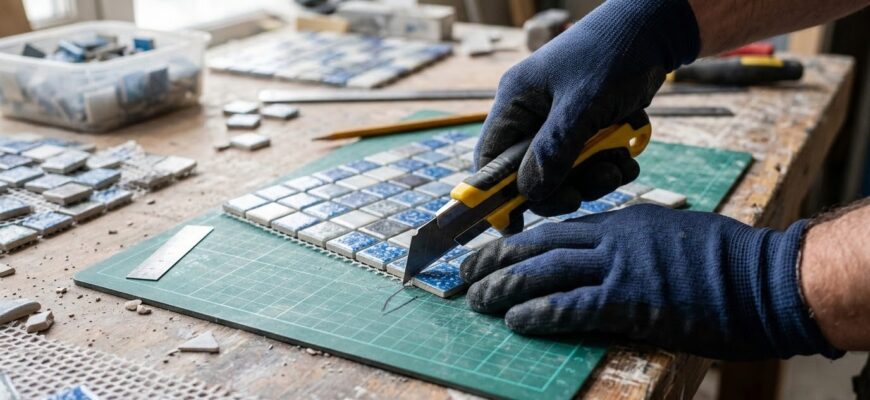Как резать мозаику 2×2 см гибким ножом: практическое руководство